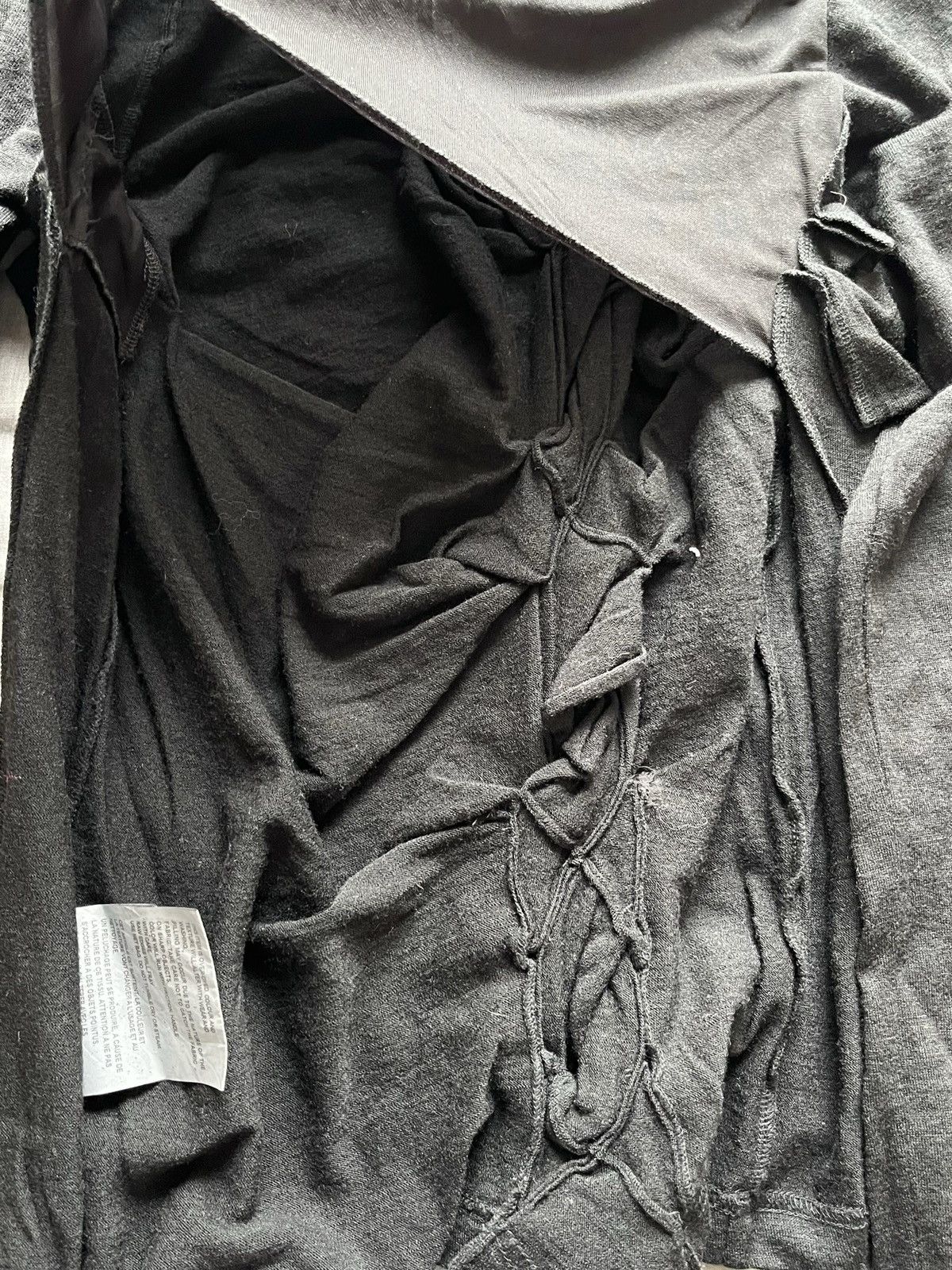 Comme des Garcons FW11 Cdg ruched “gathered” wool mesh sweater Size S / US 4 / IT 40 - 9 Thumbnail
