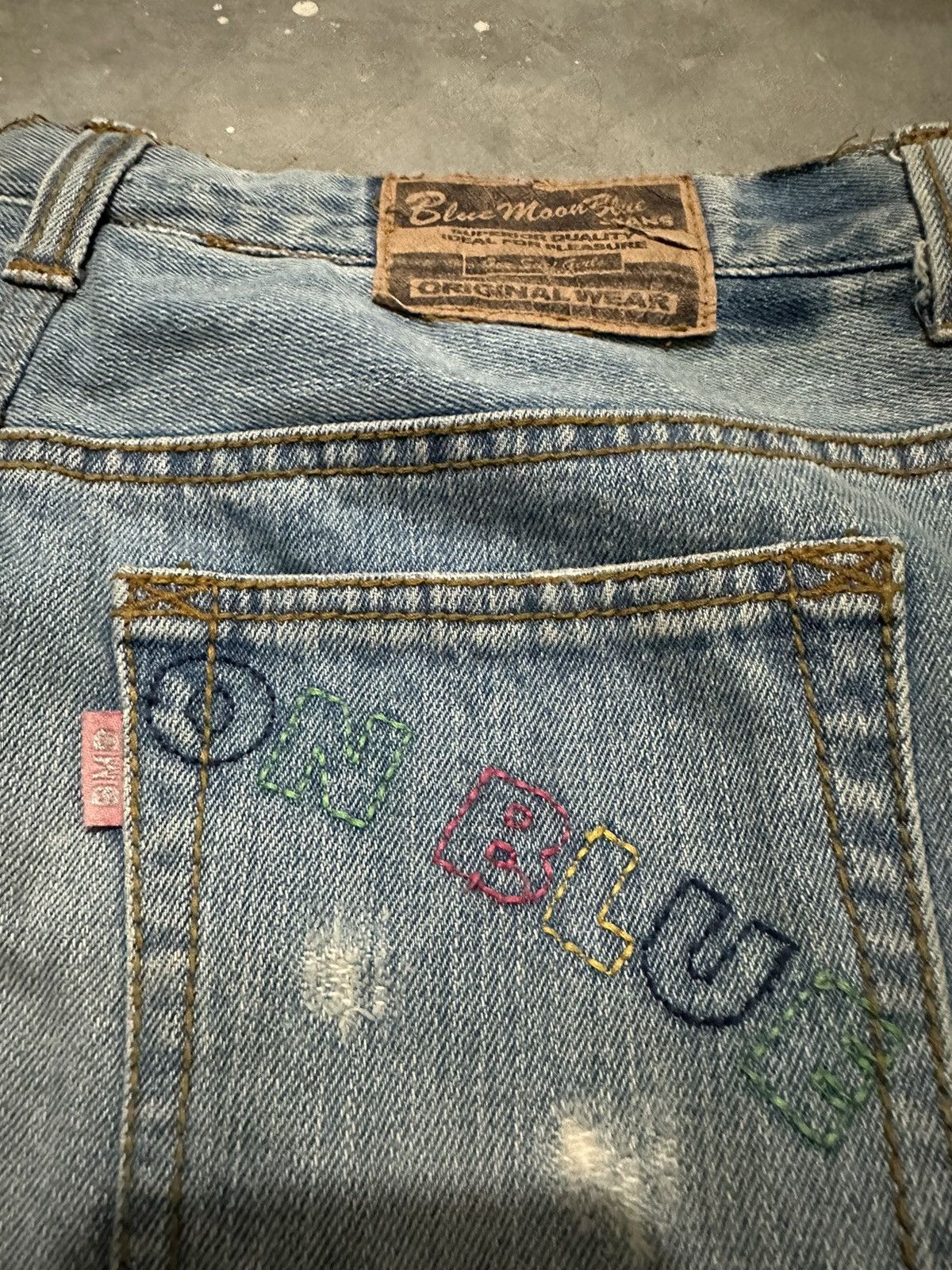 Japanese Brand × Vintage Y2k Blue Moon Blue Japan Distressed Cargo Mini Skirt Size 30" / US 8 / IT 44 - 8 Thumbnail