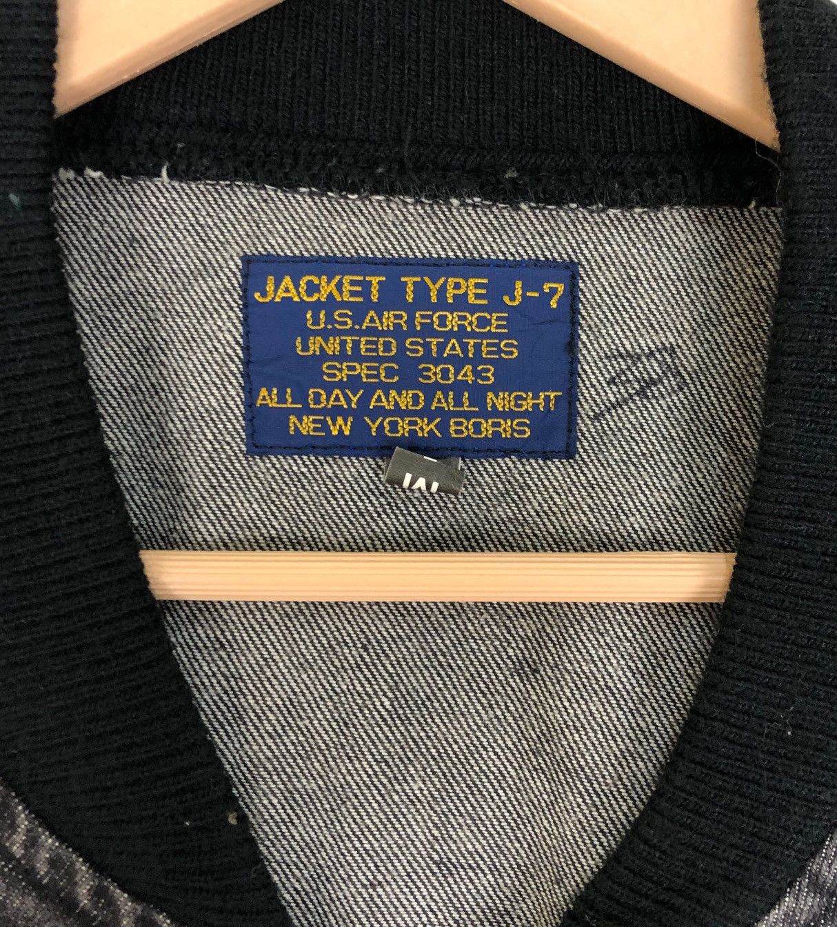 Japanese Brand Type J-7 US Air Force MA-1 Denim Jacket Size US M / EU 48-50 / 2 - 12 Thumbnail