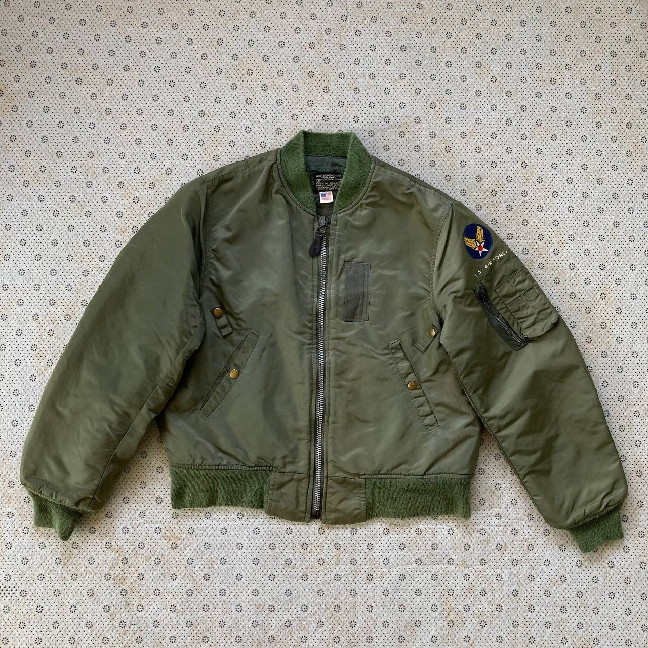 image of Type Ma-1 Flight Bomber Jacket By Spiewalk & Sons in Green, Men's (Size Medium)