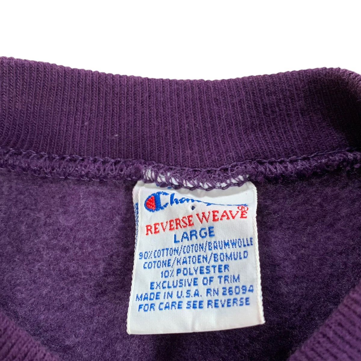 Champion VTG 90s Champion Reverse Weave Purple Script Logo Sweatshirt Size US L / EU 52-54 / 3 - 7 Thumbnail