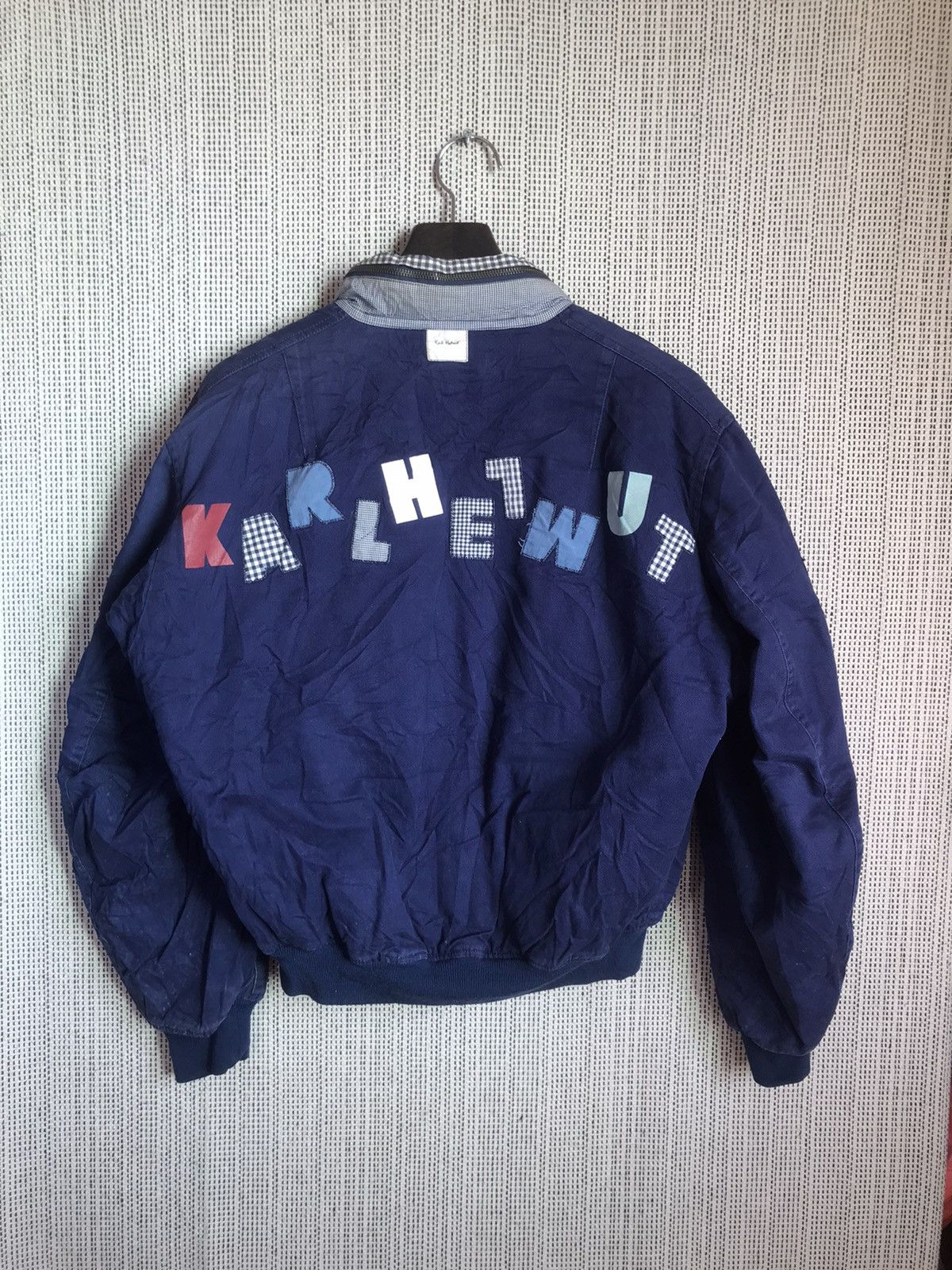 Karl Helmut × Vintage ‼️VINTAGE KARL HELMUT BOMBER JACKET SPELLOUT‼️ Size US L / EU 52-54 / 3 - 9 Thumbnail