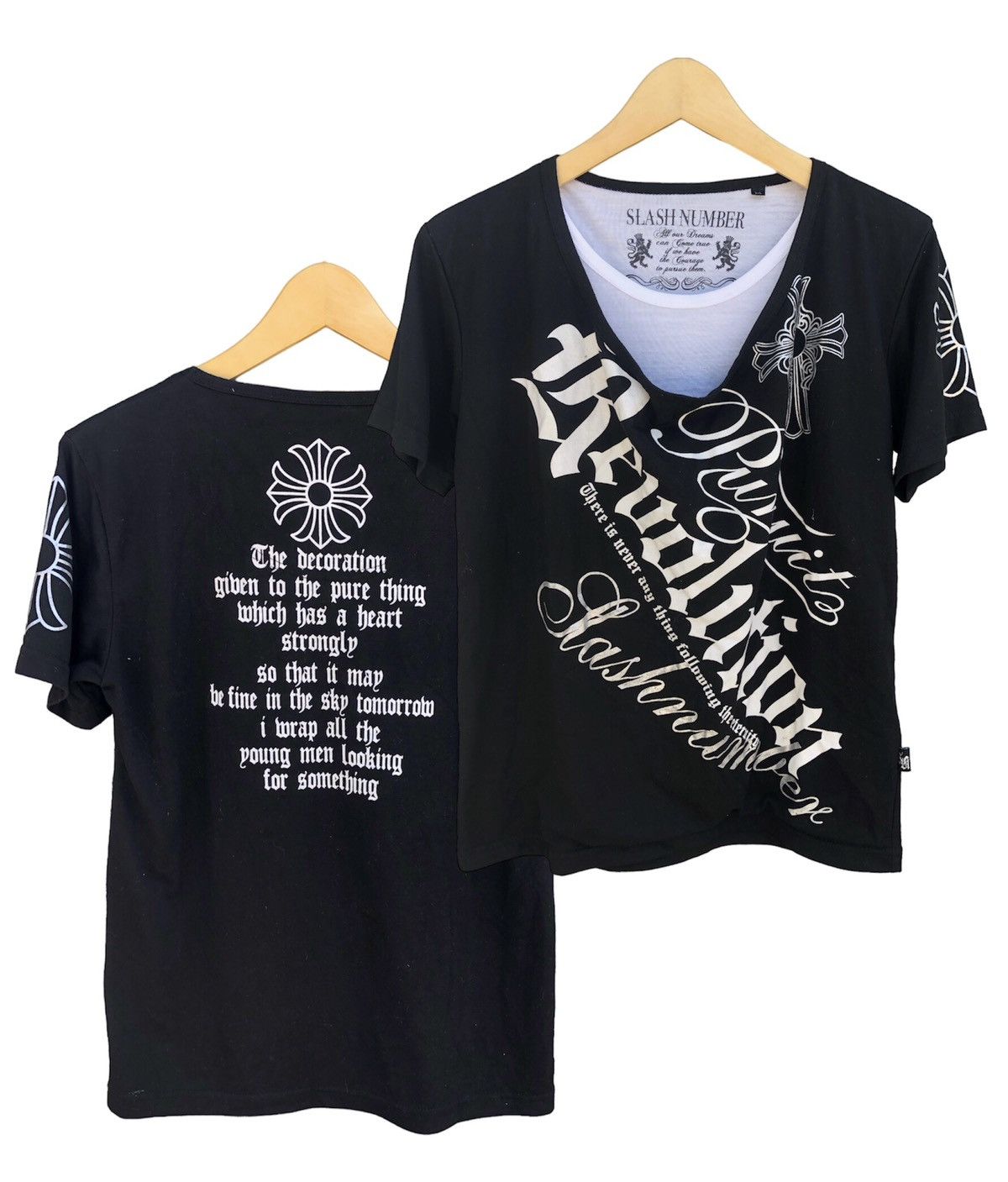 Hysteric Glamour × If Six Was Nine × Japanese Brand Double Layers Slash Number Poem Like Chrome Hearts Size US M / EU 48-50 / 2 - 1 Thumbnail