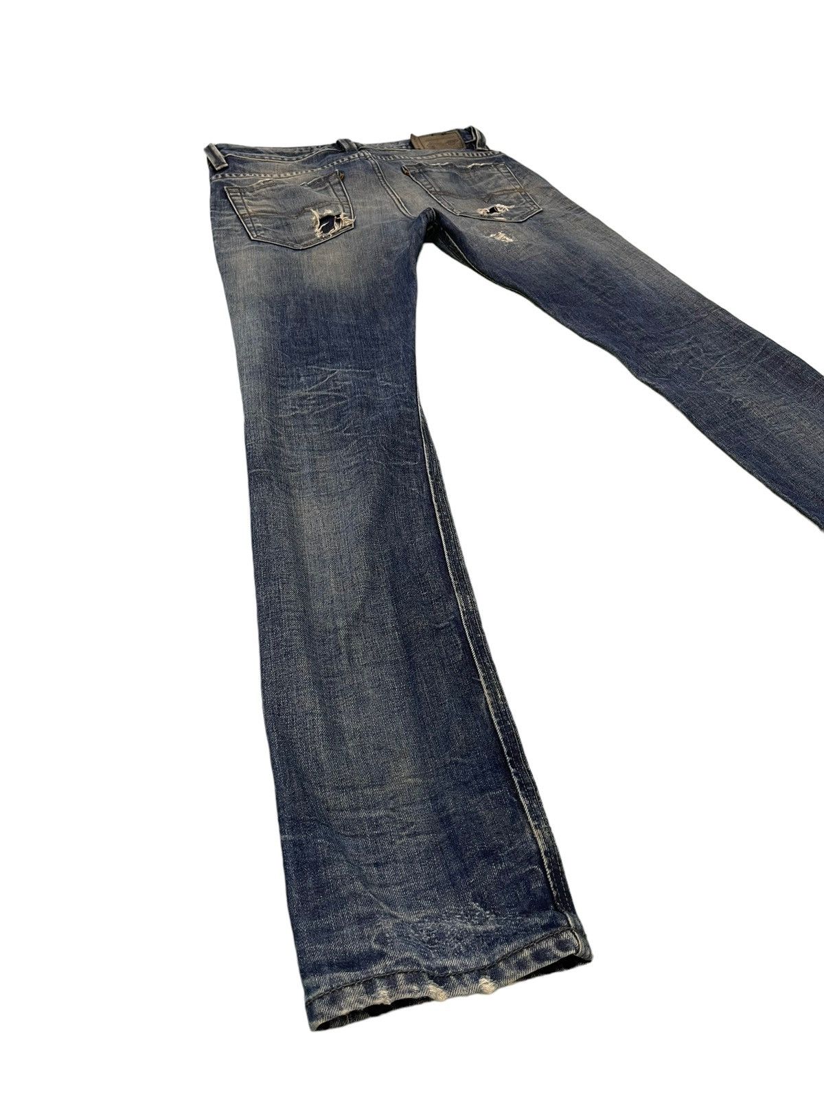 Diesel Slim Jeans Diesel Industries Distress Faded 5🟦7 Size US 31 - 13 Thumbnail