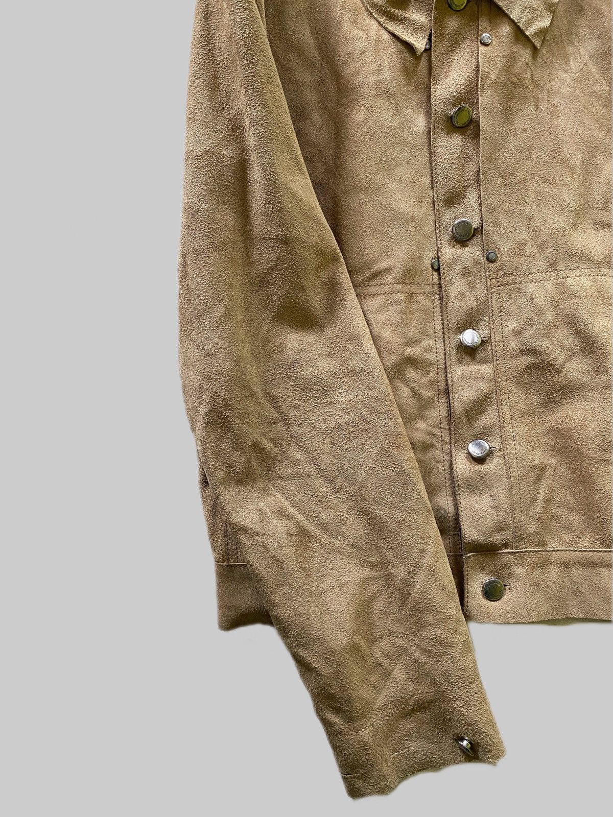 Yves Saint Laurent Insane Detailed YSL RiveGauche Suede Leather Jacket Size US M / EU 48-50 / 2 - 20 Thumbnail