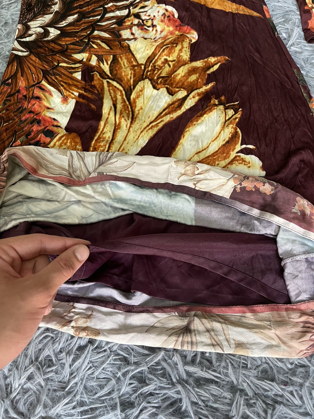 Cavalli Class × Just Cavalli × Roberto Cavalli 🐯Roberto Cavalli Class 90s vintage hidden tiger signed dress Size XL / US 12-14 / IT 48-50 - 7 Thumbnail