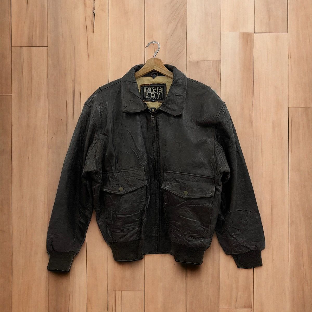 Bugle Boy × Vintage Vintage Bugle Boy U.S.A Flight Bomber Jacket Size US L / EU 52-54 / 3 - 2 Thumbnail