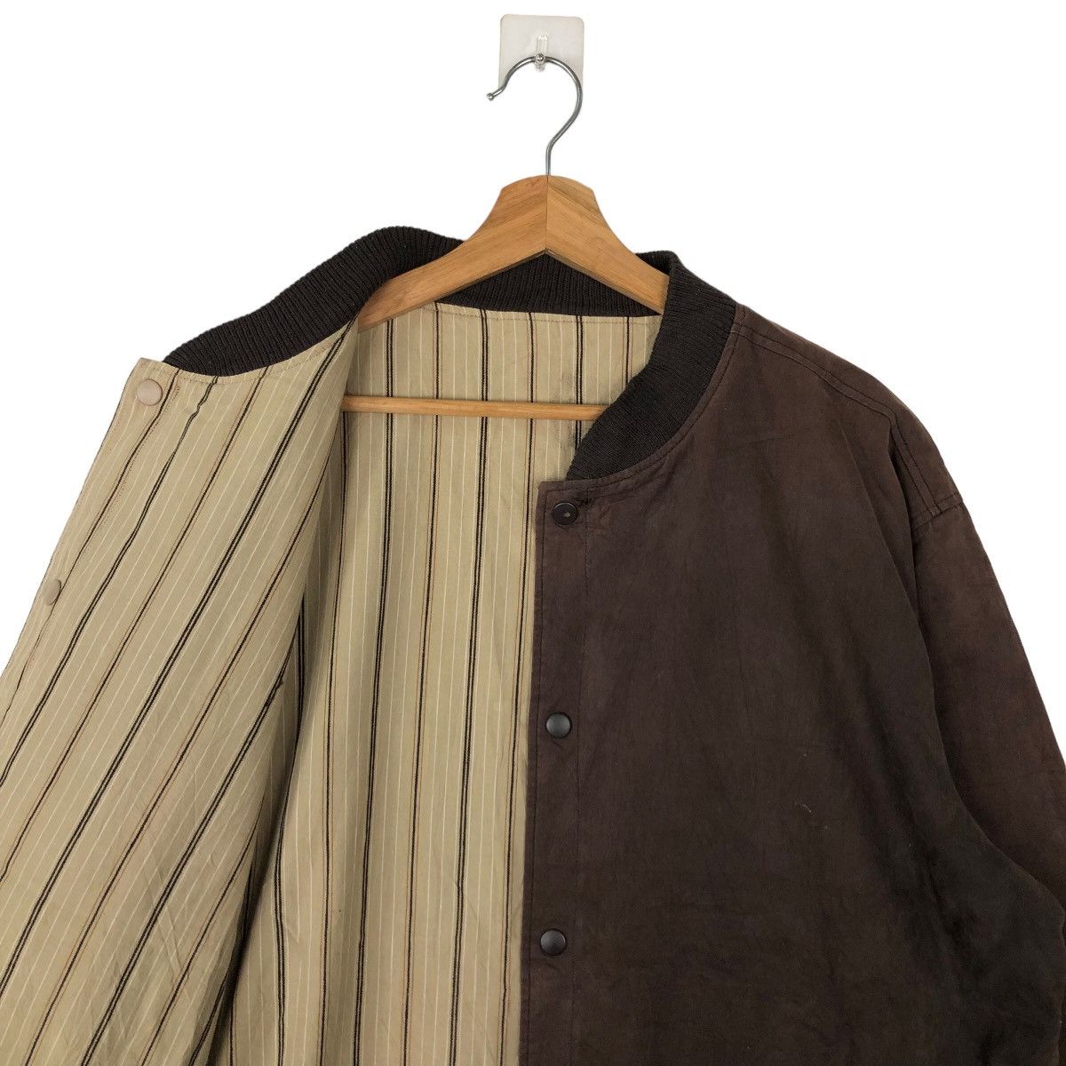 Japanese Brand VINTAGE REVERSIBLE HIKORY CHORE JACKET ISSEY MIYAKE JAPAN Size US L / EU 52-54 / 3 - 9 Thumbnail