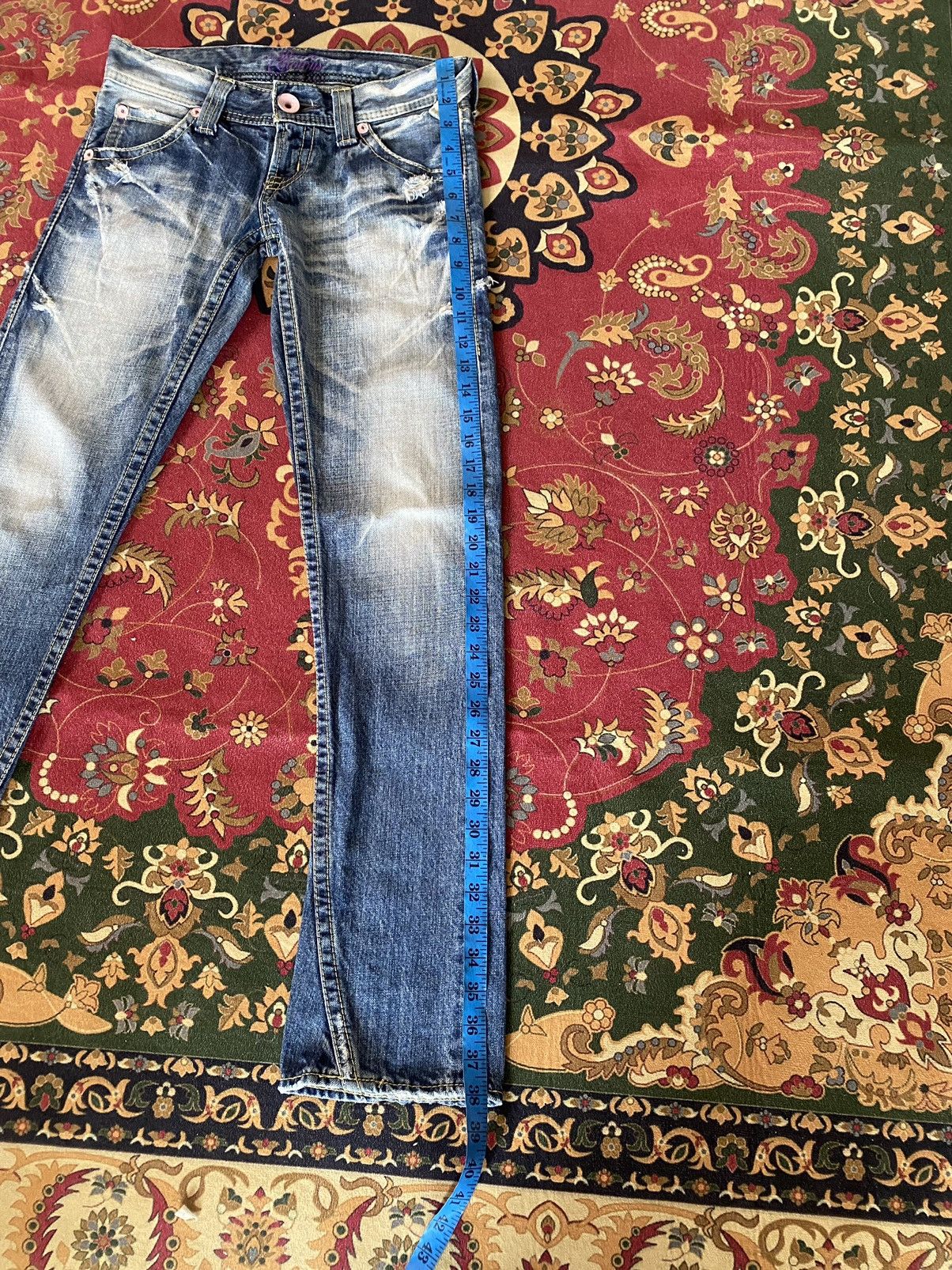 Hysteric Glamour 🔥RARE🔥Vintage Rodeo Crowns Flare Distressed Denim 29 Size 29" - 16 Thumbnail