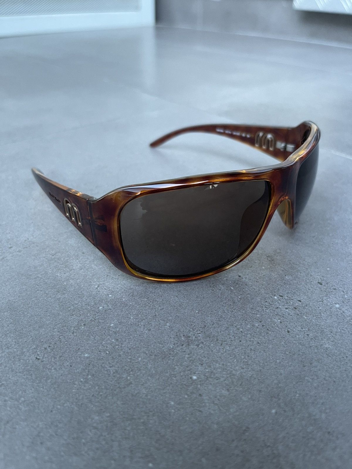 Miu Miu !DS! Miu Miu SMU08H 2AU-8C1 Tiger Camo Shield Sunglasses Size ONE SIZE - 5 Thumbnail