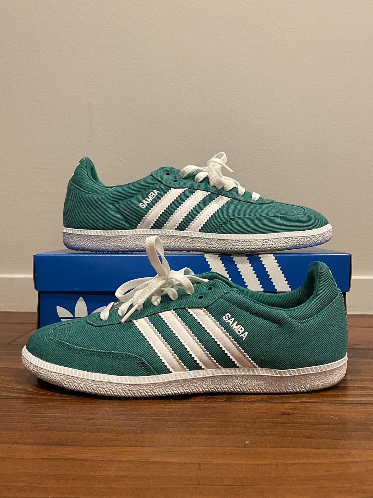Adidas Adidas Samba Canvas Mint Green/White Size US 8.5 / EU 41-42 - 3 Thumbnail