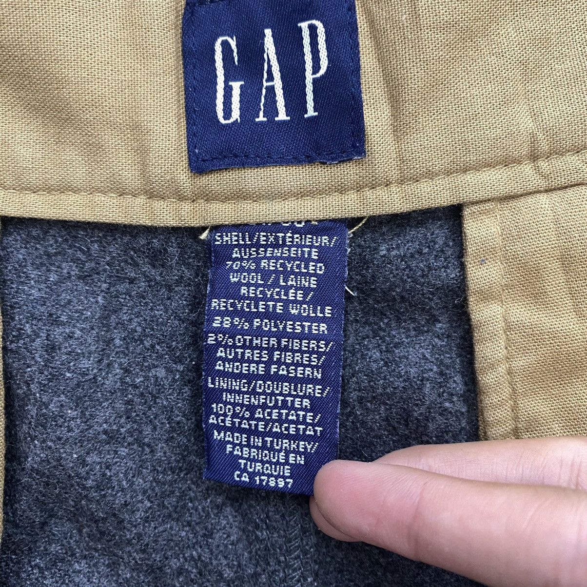Gap Vintage GAP Baggy Grey Wool Casual Trousers Pant Size US 32 / EU 48 - 6 Thumbnail