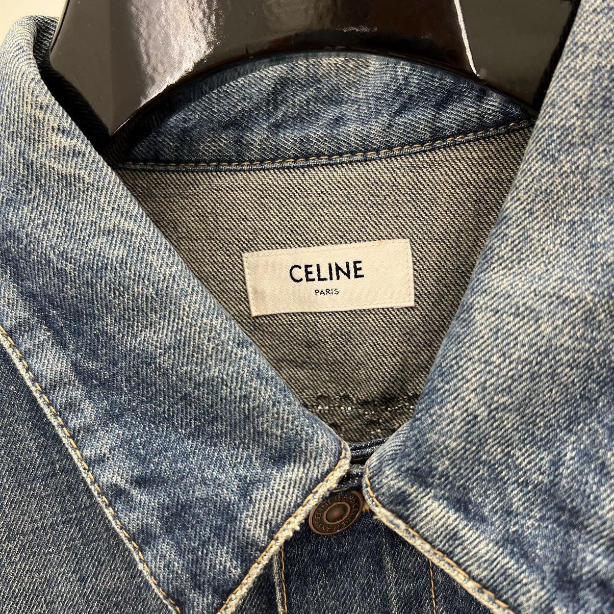 Celine × Hedi Slimane Celine Studded Denim Vest Size US S / EU 44-46 / 1 - 4 Thumbnail