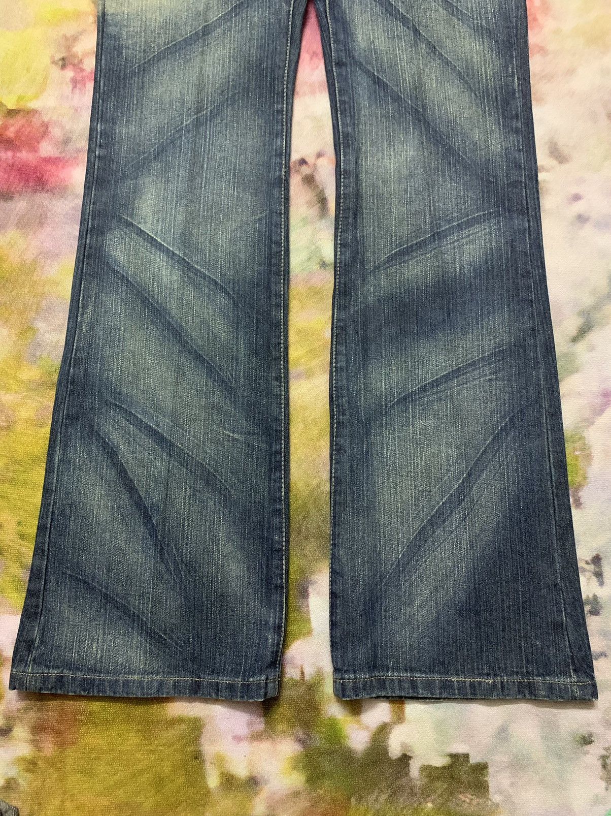 Hysteric Glamour × Japanese Brand × Tornado Mart Flare Japanese Brand Mud Washed Denim Size US 34 / EU 50 - 4 Thumbnail