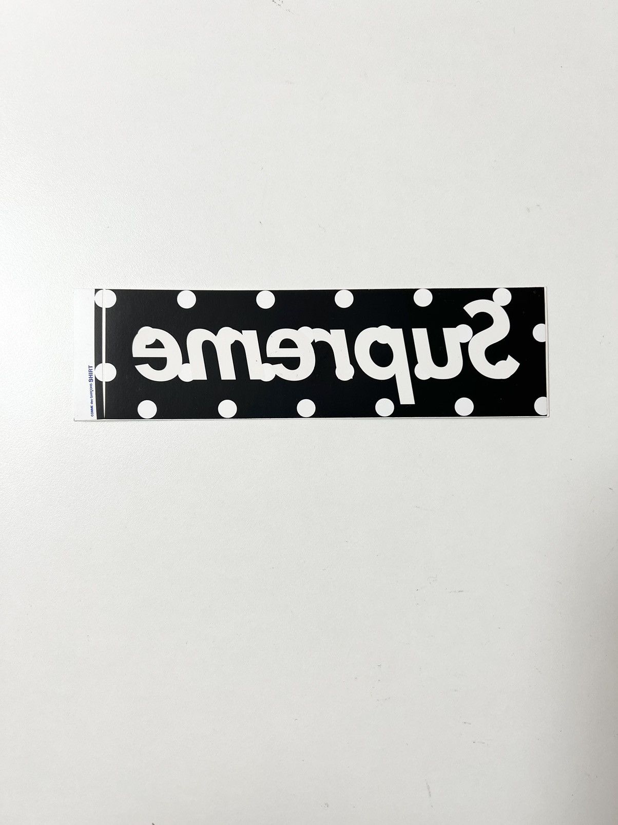 Supreme Supreme Cdg box logo sticker black Grailed