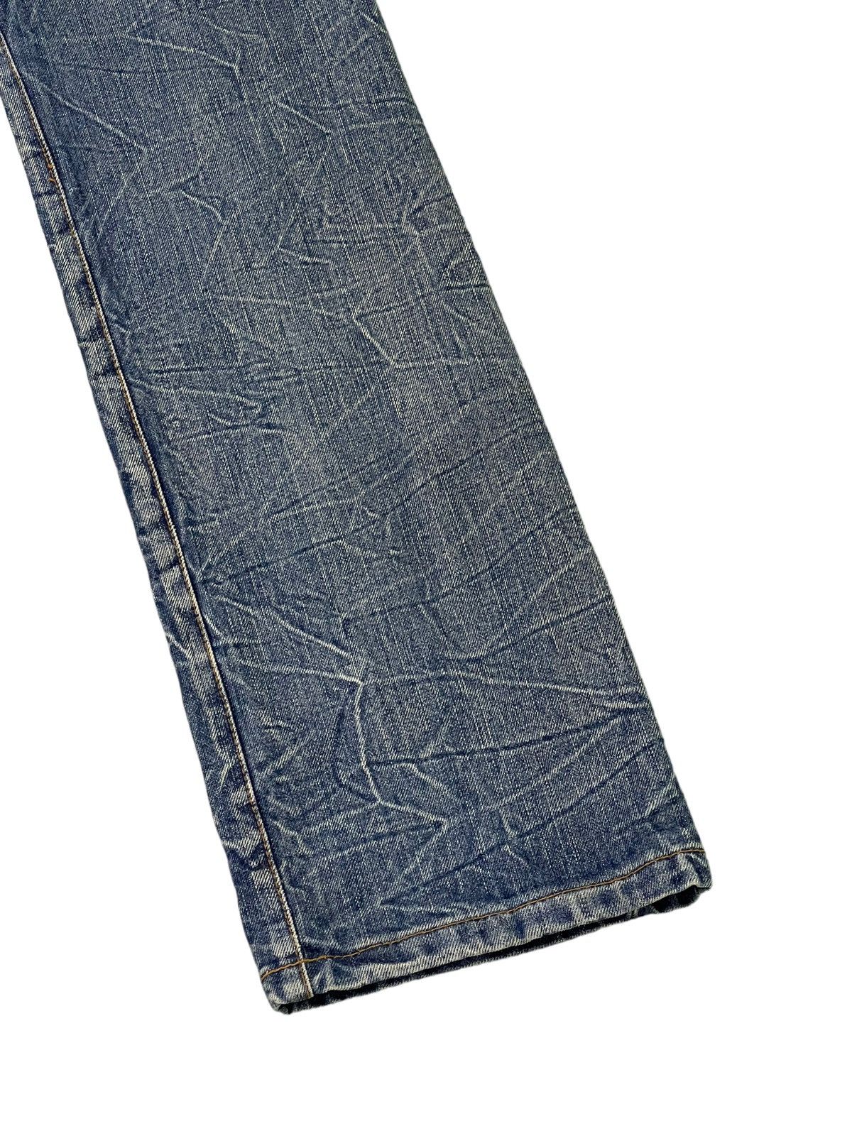 Japanese Brand Distress Jeans K.U.I Acid Wash Low Rise Denim Straight 5🟦9 Size US 30 / EU 46 - 7 Thumbnail