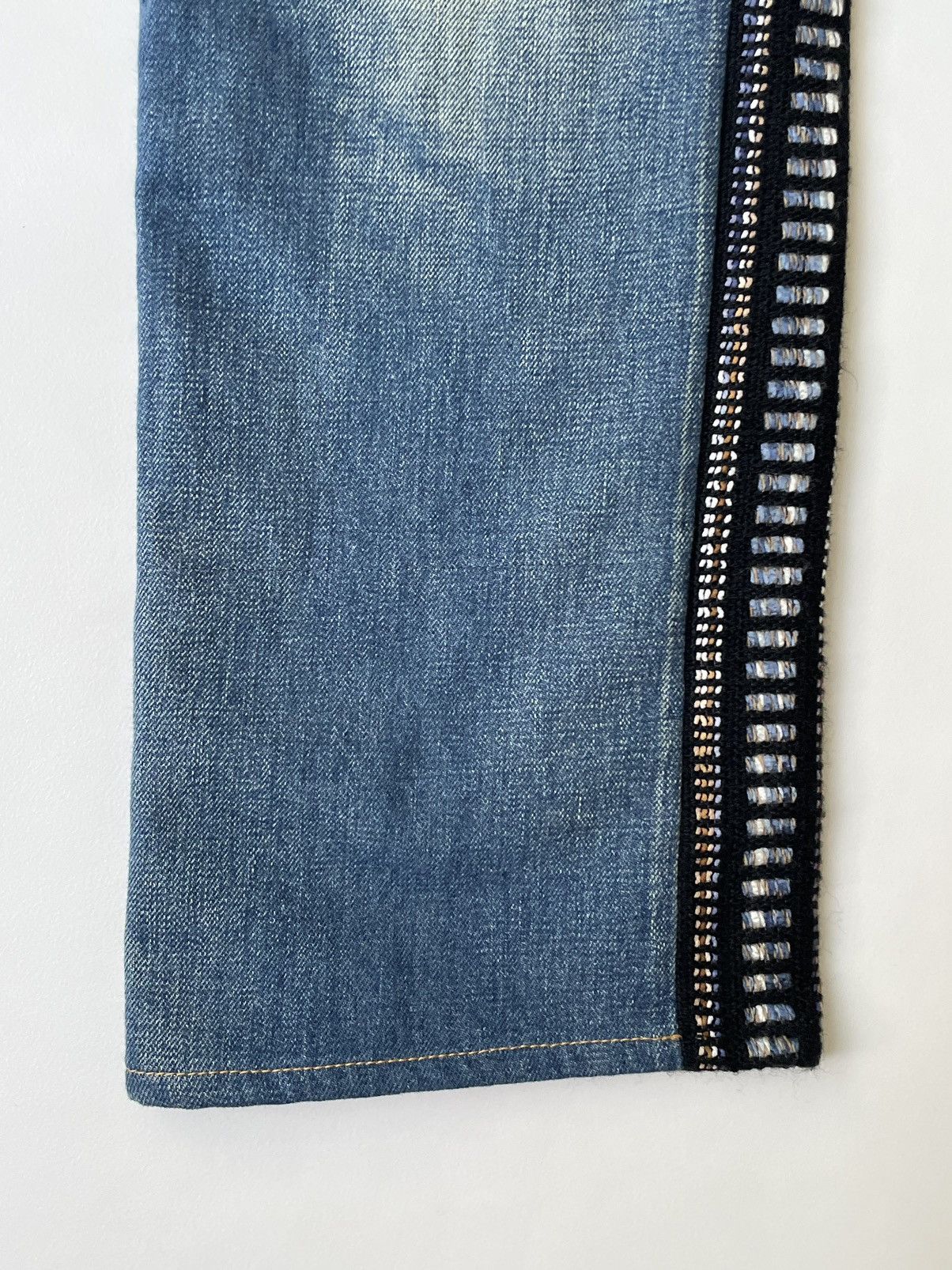 Comme des Garcons A/W 13 Patterned Wool Leather Pocket Jeans Size US 32 / EU 48 - 9 Thumbnail