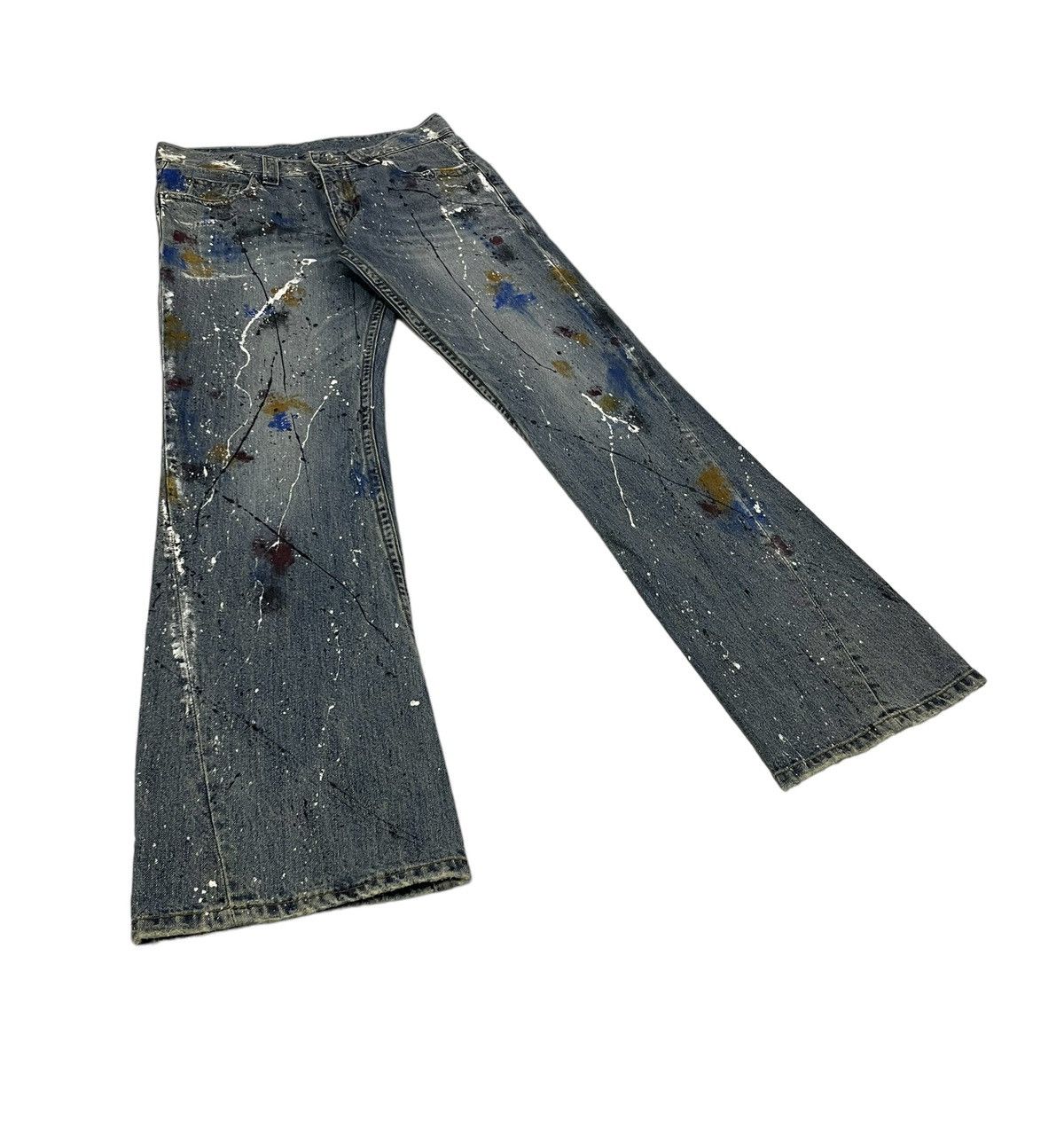 Tornado Mart Semantic Design Japan Flare Painter Jeans Size US 33 - 4 Thumbnail