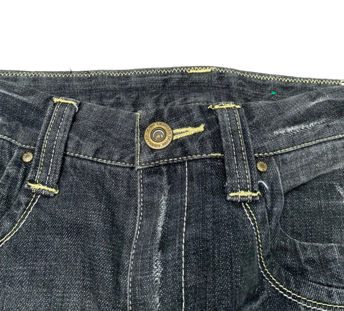 Designer × Japanese Brand × Vintage Rare Design Vintage Kiss Mark Big Logo Spell Out Jeans 1990s Size US 32 / EU 48 - 7 Thumbnail