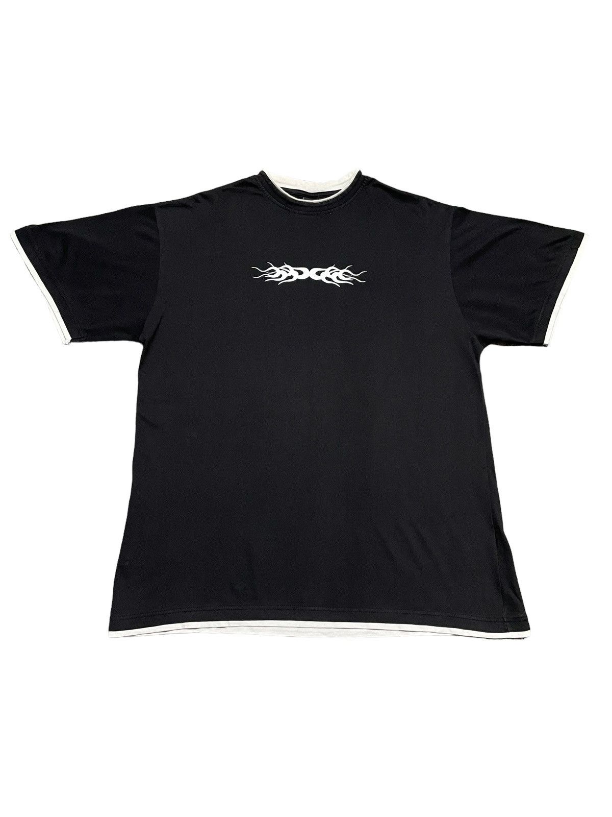 Japanese Brand Vintage Y2K Tribal Tattoo Washed Thrashed Gothic Tee L Rare Size US L / EU 52-54 / 3 - 1 Thumbnail
