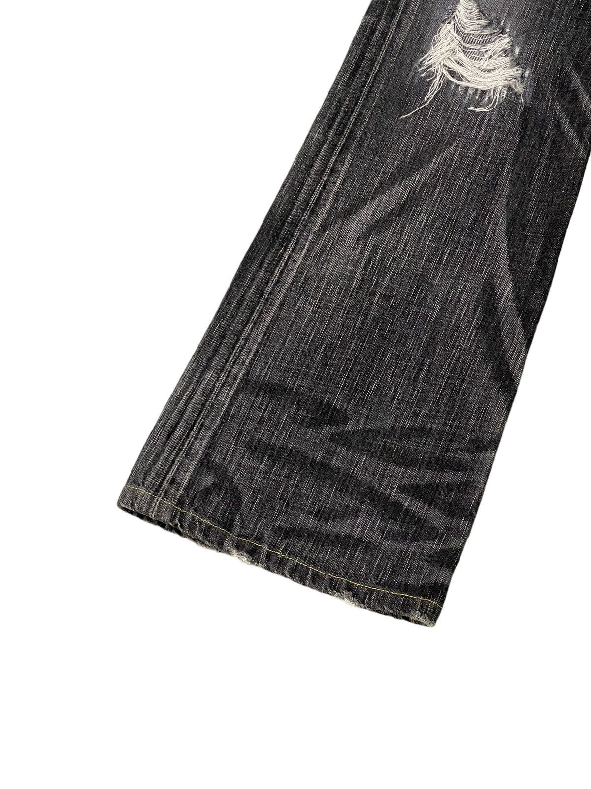 Japanese Brand Flare Jeans Edwin Japan Distress Acid Wash Boot Cut 5🟦7T Size US 30 / EU 46 - 5 Thumbnail