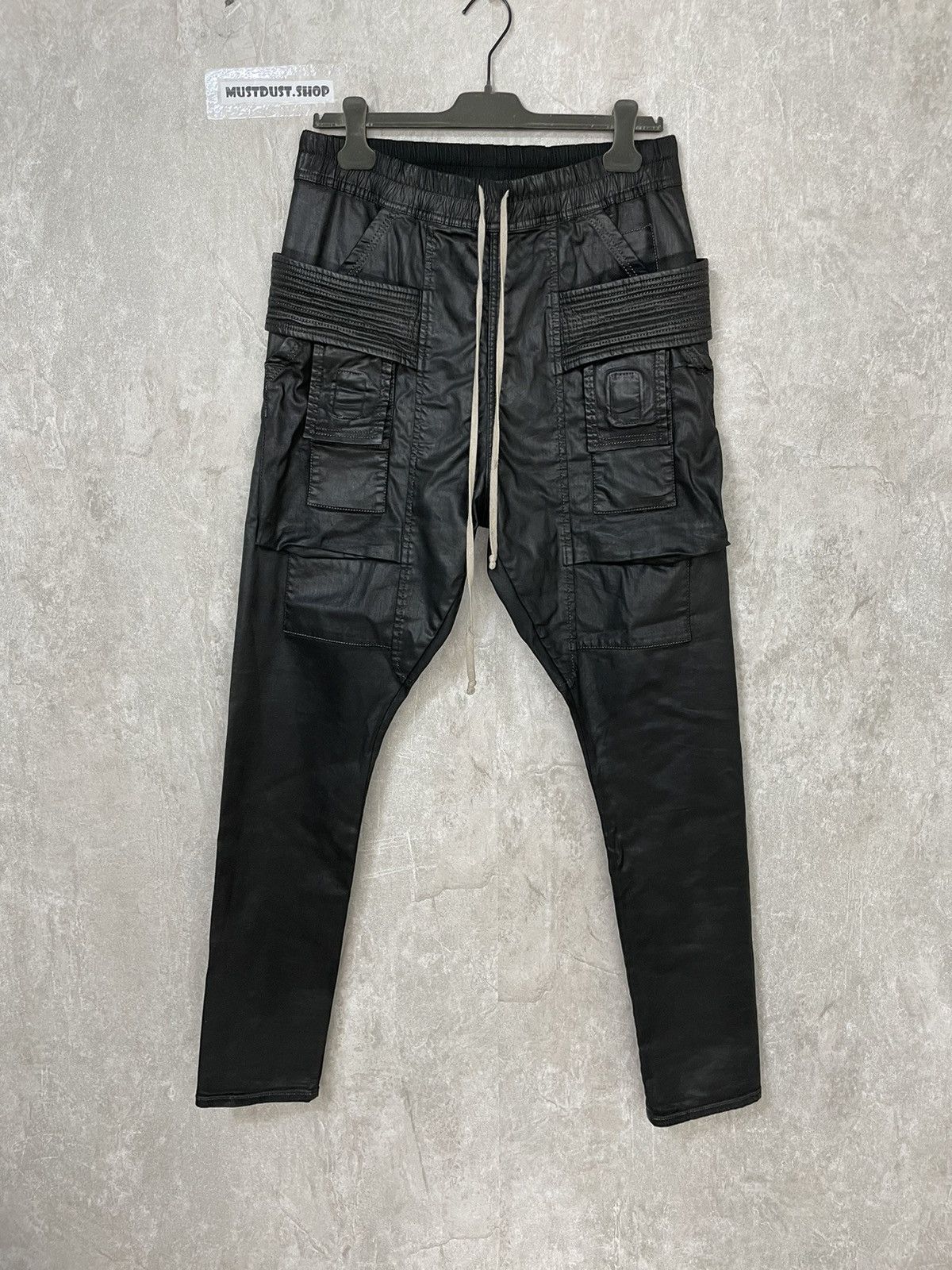 image of Rick Owens 19Ss Wax Creatch Cargo Pants in Black, Men's (Size 31)