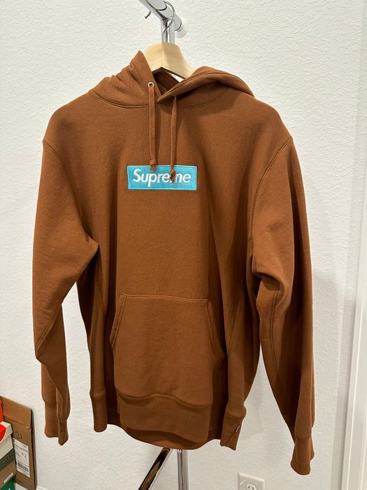 Supreme Box Logo Hooded Sweatshirt (FW17) Rust