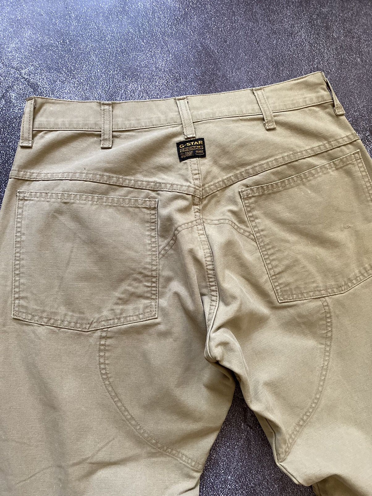 G-Star × Vintage Vintage G-Star Raw Elwood Beige Denim Jeans Pants Size 31 Size US 31 - 3 Thumbnail