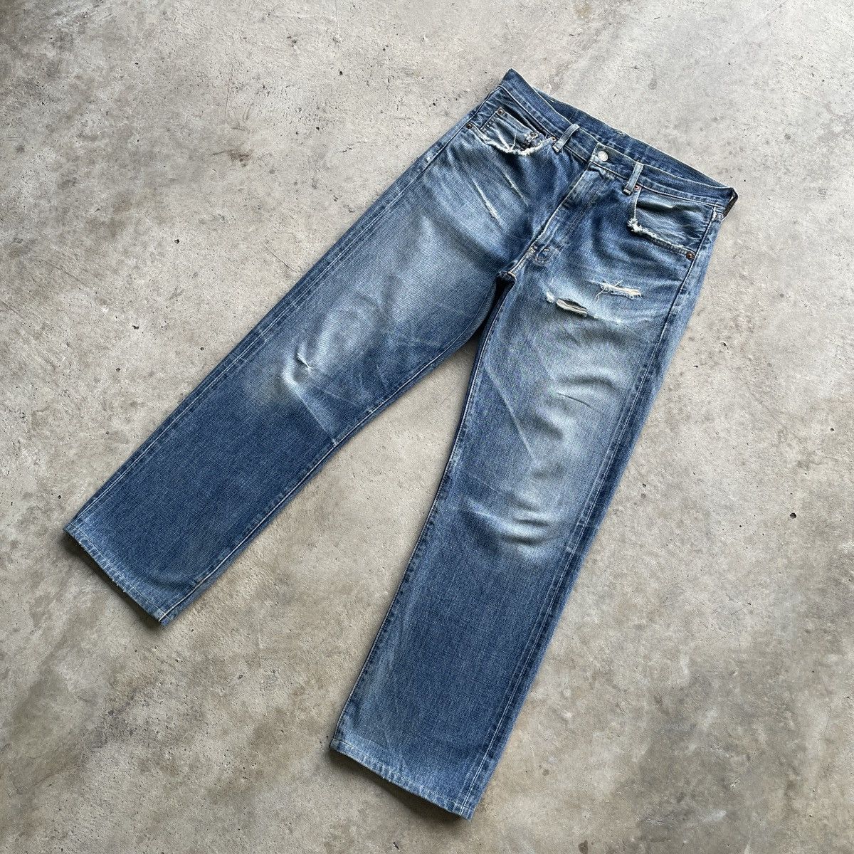Levi's Vintage Clothing Vintage Levi’s 502 Big E Faded Selvedge Denim Jeans Pants Size US 32 / EU 48 - 2 Thumbnail