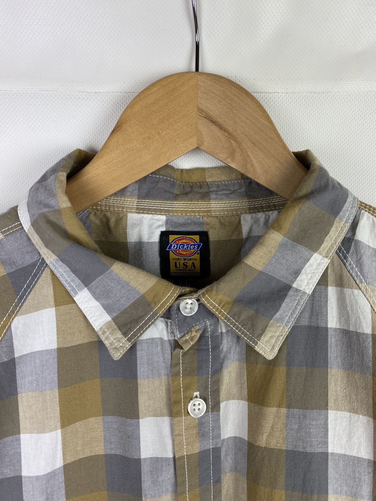 Dickies × Vintage Dickies Workwear men’s shirt sleeve checked shirt size 3XL Size US XXL / EU 58 / 5 - 7 Thumbnail