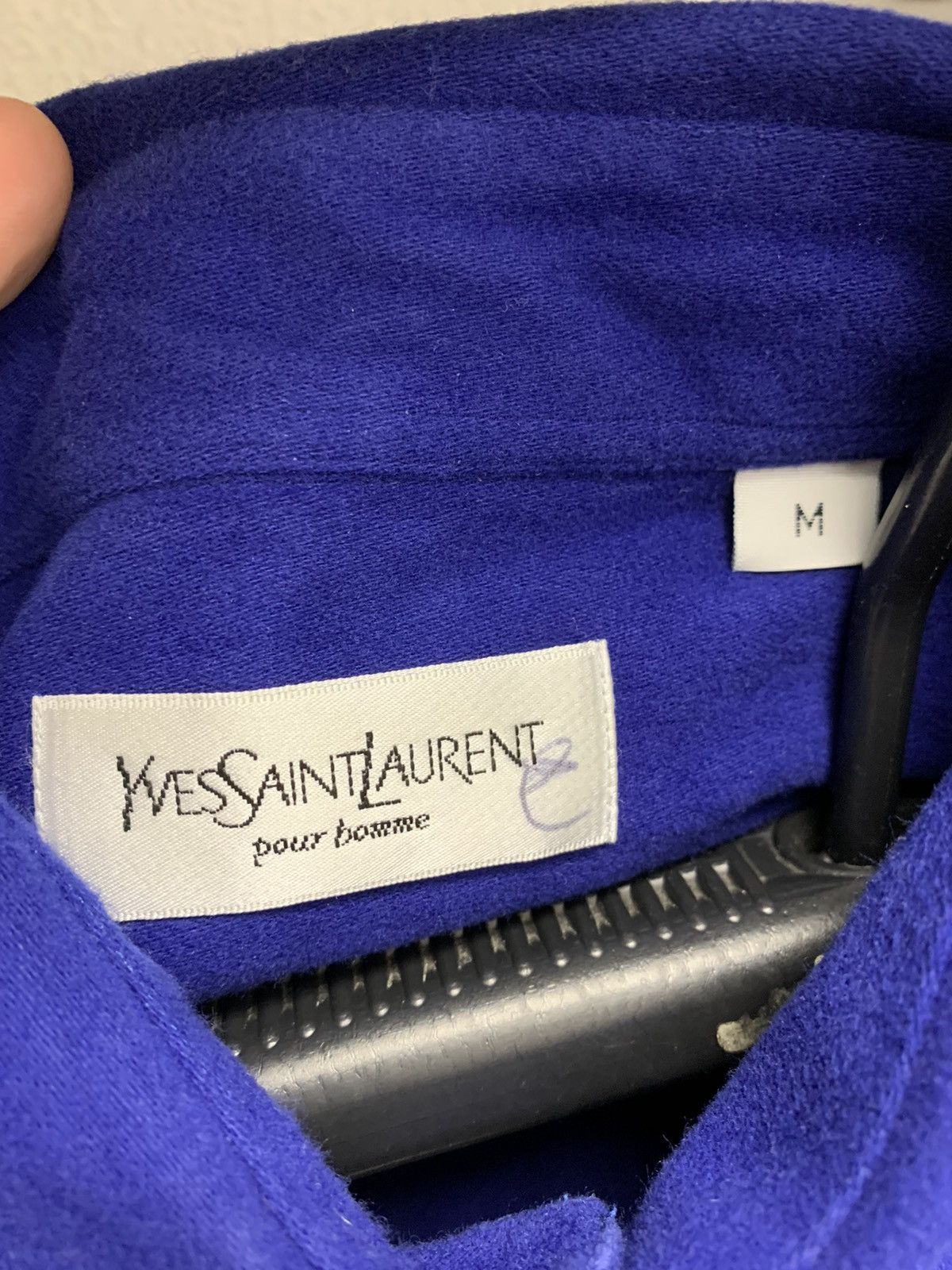 Yves Saint Laurent Yves Saint Laurent YSL overshirt shirt velour M sz Size US M / EU 48-50 / 2 - 4 Thumbnail