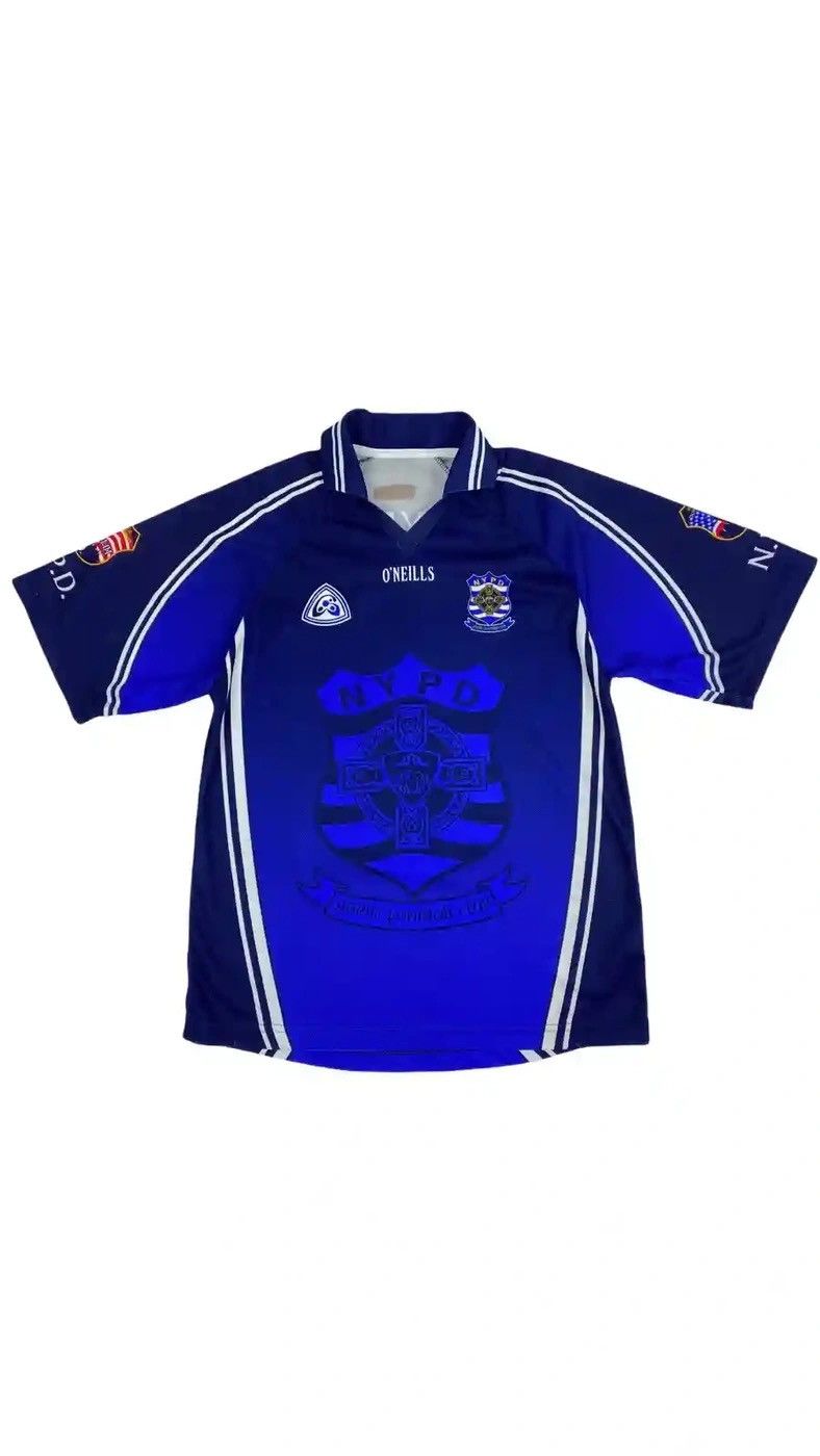 image of Oneills x Police 9-11-01 Nypd Gaeltic Football Club Jersey in Blue, Men's (Size Large)
