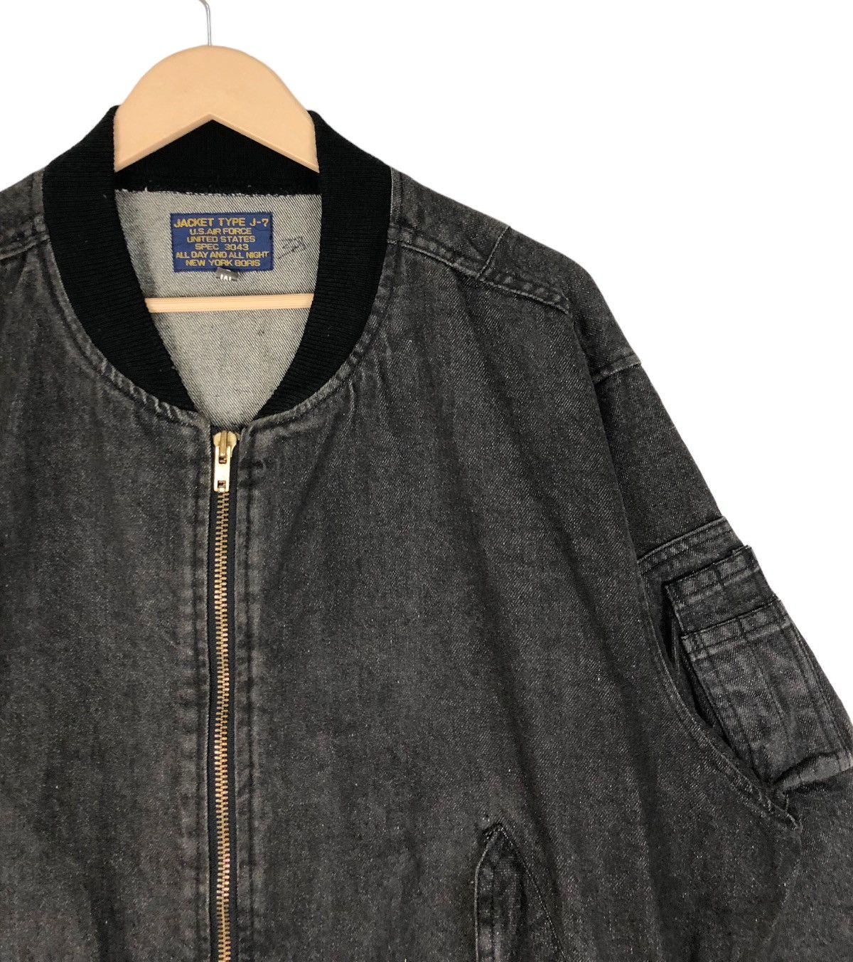 Japanese Brand Type J-7 US Air Force MA-1 Denim Jacket Size US M / EU 48-50 / 2 - 11 Thumbnail