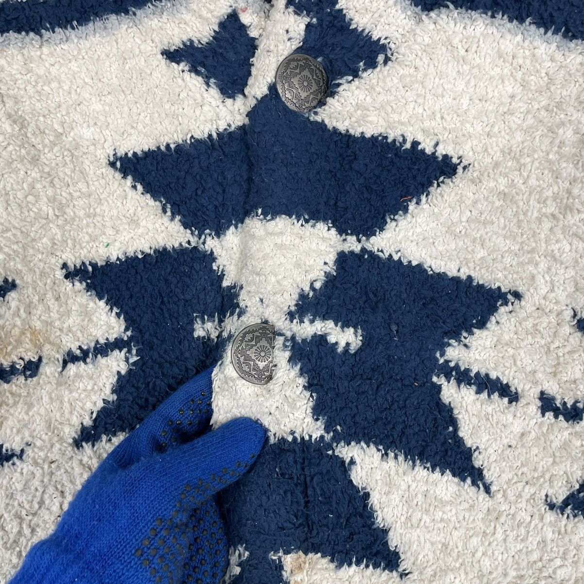 Indigo × Japanese Brand × Native 💥ANTI BALLISTIC SHAWL COLLAR NATIVE FLEECE JACKET Size US L / EU 52-54 / 3 - 6 Thumbnail