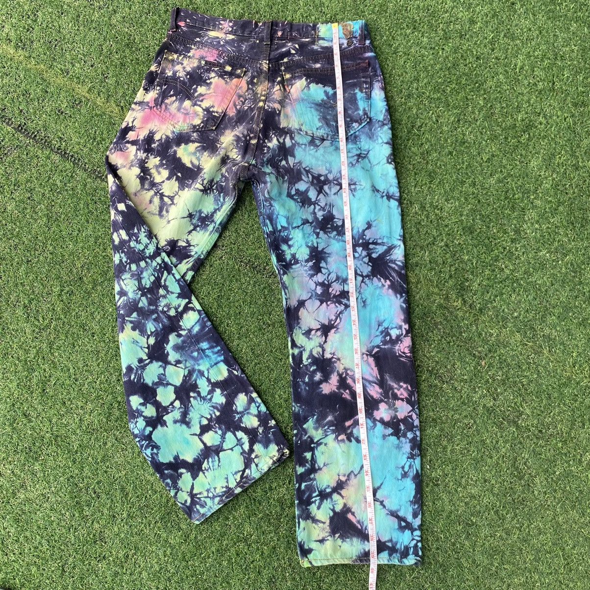 Levi's Thrashed Vintage 80s Levis 501 Tie Dye ERD GRUNGE JEANS Size US 32 / EU 48 - 3 Thumbnail