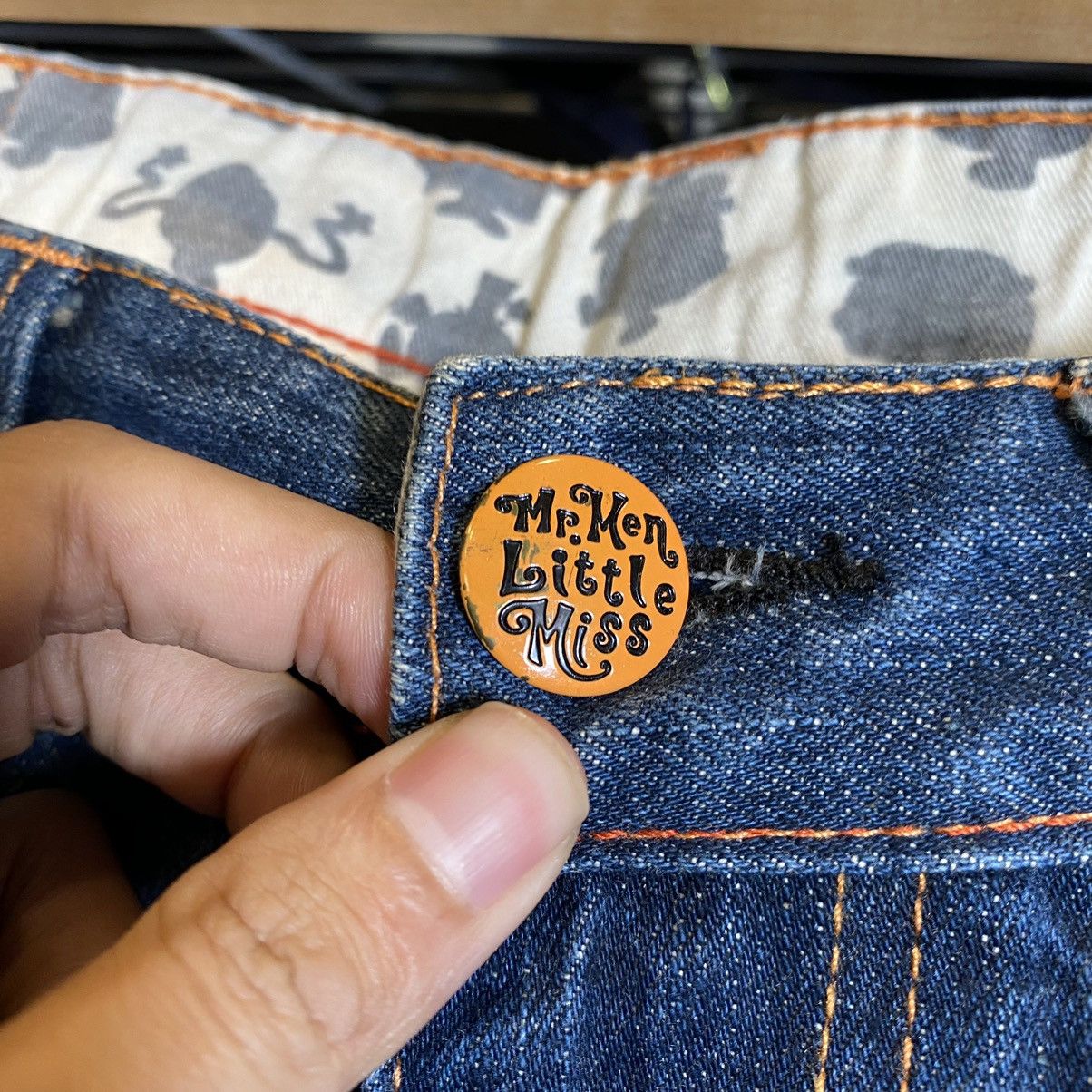 Japanese Brand Mr. Men little Miss embroidered pocket japan denim Size US 34 / EU 50 - 11 Thumbnail