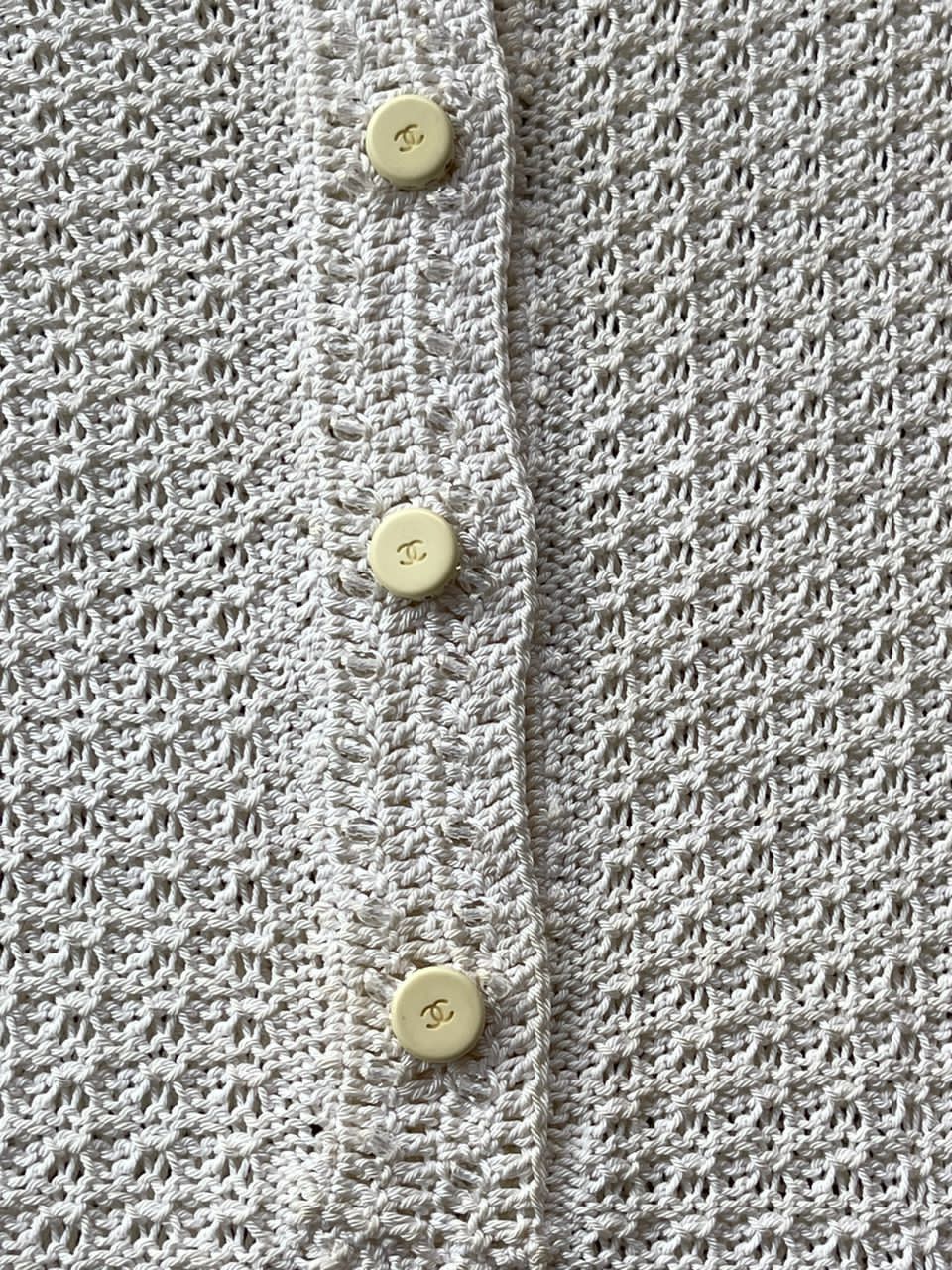 Chanel 2002 Chanel Crochet Henley Sweater Size S / US 4 / IT 40 - 15 Thumbnail
