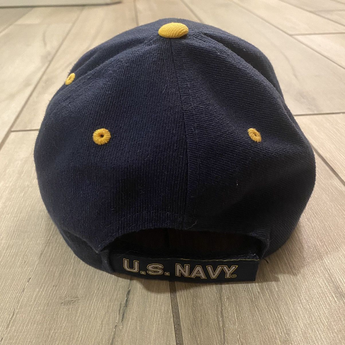 New Era × Stussy Vintage 90s Navy Blue Navy Graphic Hat OS Size ONE SIZE - 7 Thumbnail