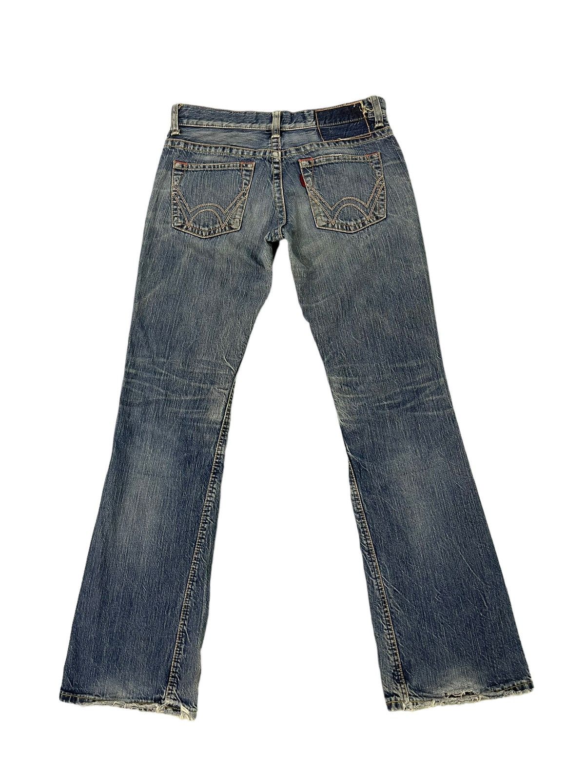 Edwin Flare Jeans Edwin Japan Distress Low Rise Boot Cut 6🟦1 Size US 31 - 12 Thumbnail