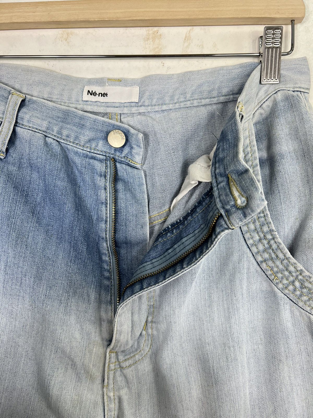 Issey Miyake 🔥 NENET PICMENT DYED ICE BLUE MONKEY DENIM PANTS Size US 30 / EU 46 - 12 Thumbnail