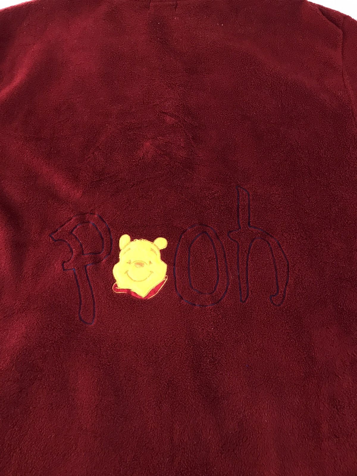 Disney The Pooh Fleece Full Zip Jacket Big Embroidery Logo