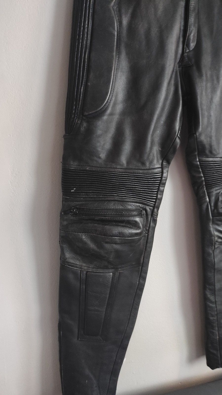 Vintage Vintage 90s motorcycle leather pants Size US 32 / EU 48 - 6 Thumbnail