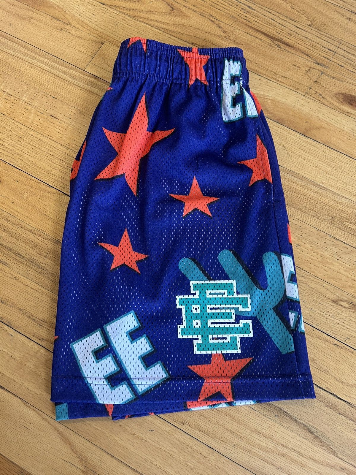 image of Eric Emanuel Retro All Star Game Shorts in Blue, Men's (Size 36)