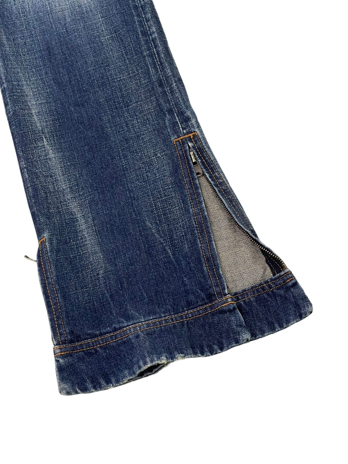 Japanese Brand Flare Jeans Rico Japan Distress Faded Low Rise Boot Cut 6🟦1 Size US 30 / EU 46 - 4 Thumbnail