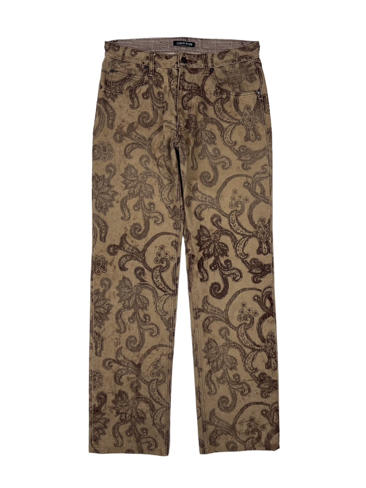 Yoshiyuki Konishi Yoshiyuki Konishi Paisley Printed Denim Size US 31 - 1 Thumbnail