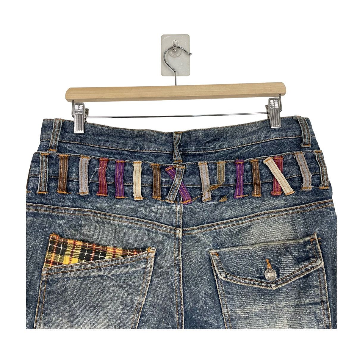 Hysteric Glamour × Japanese Brand 💥FLARE NYLAUS JAPAN DOUBLE WAIST QUATER JEAN Size US 32 / EU 48 - 8 Thumbnail
