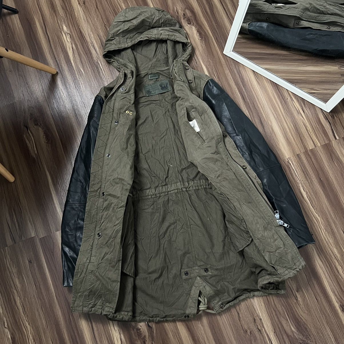 Diesel Diesel Apocalypse Style Parka Leather Sleeve Jacket Size US M / EU 48-50 / 2 - 2 Thumbnail