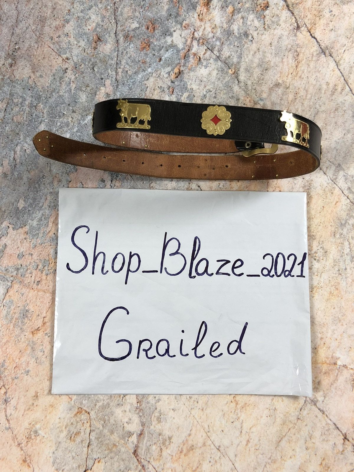 Etro Etro cow vintage leather belt Size ONE SIZE - 1 Thumbnail