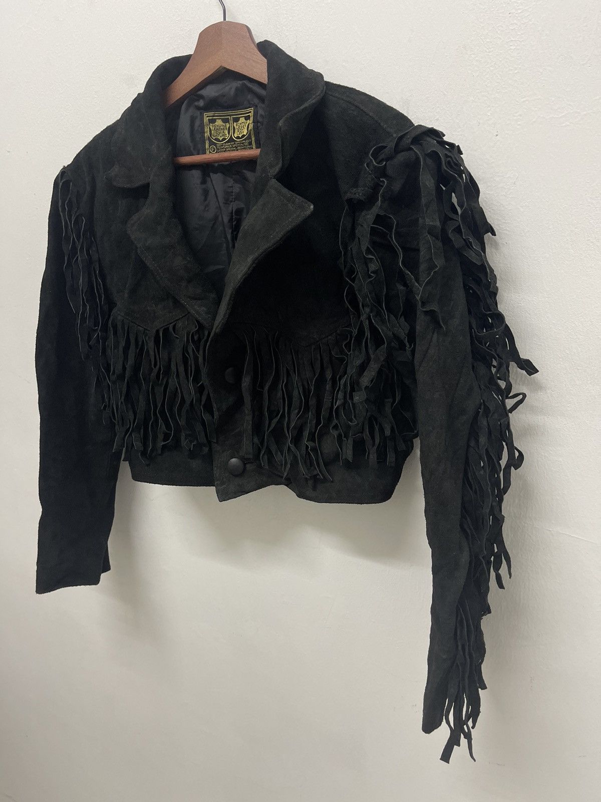 Genuine Leather VINTAGE BLACK CROP JACKET SUEDE LEATHER COUNTRY MAN Size US M / EU 48-50 / 2 - 1 Thumbnail