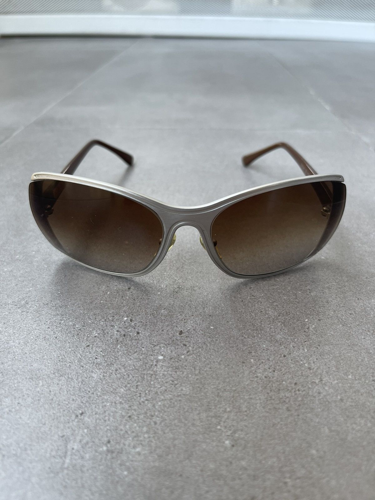 Marni Marni MA044 03 Silver Brown Round Square Sunglasses Size ONE SIZE - 3 Thumbnail